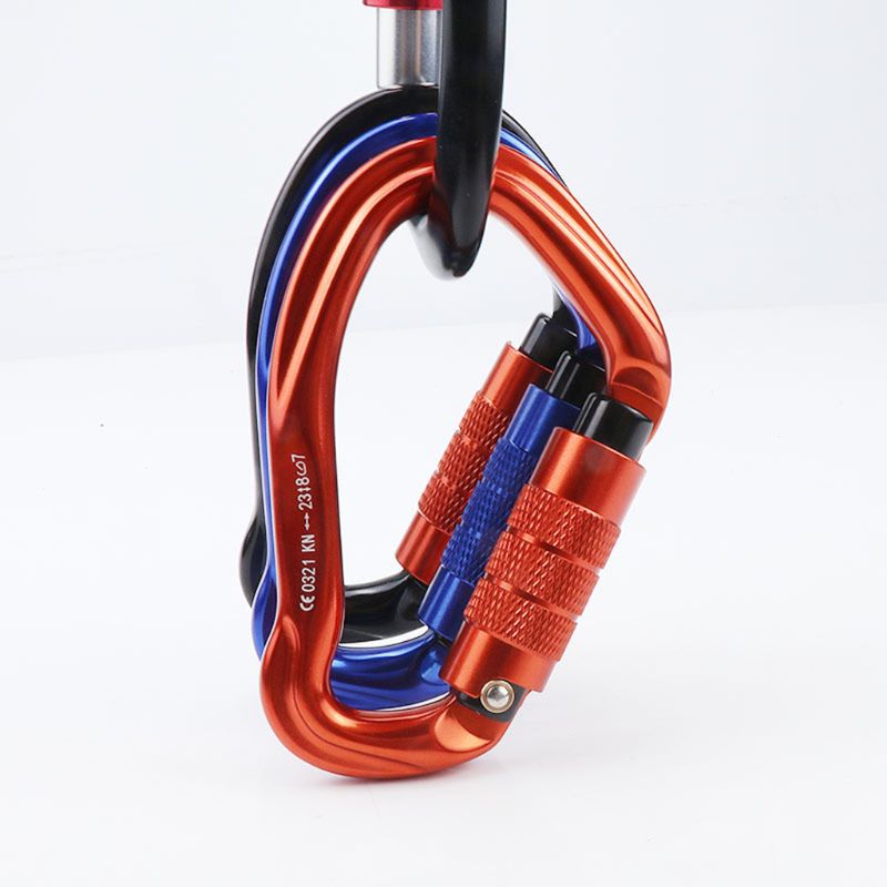 Mosquetón de escalada 23KN, cierre automático y gancho resistente para escalada