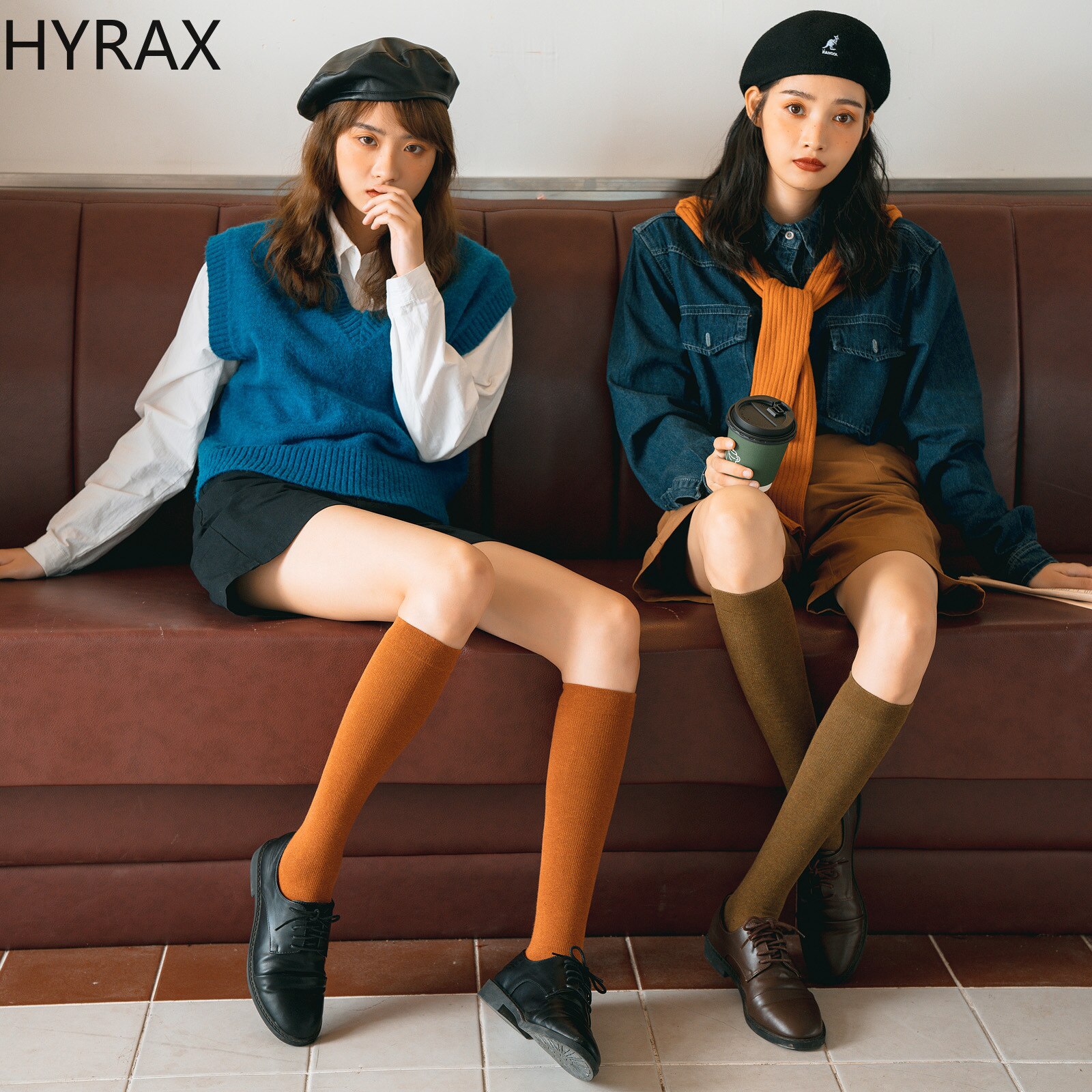 HYRAX Women Tube Socks Stockings Women Socks Pressure Stovepipe Socks Trendy Knee Socks Knee Socks
