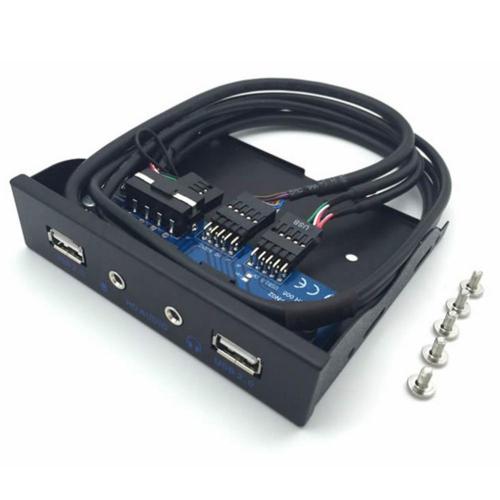 3.5inch USB2.0 9PIN HUB HD Audio Output Floppy Drive Expansion Front Panel: Default Title