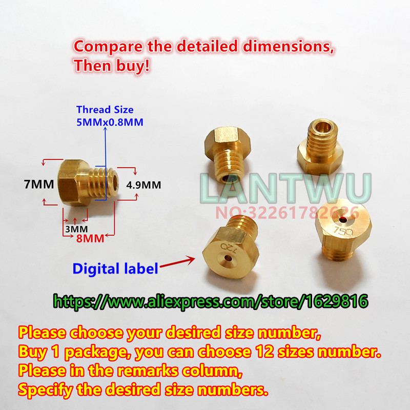 (12 teile/paket) vergaser wichtigsten Jet Teikei TK Joggen sechseckig wichtigsten injektoren Düse YM Jets(Digital Etikett Anzeige)(wählen sie ihre größe)