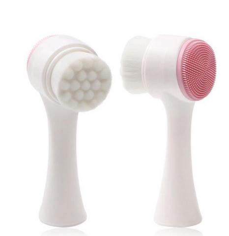 5 in 1 Elektrische Wasserdichte Gesichts Reinigung Dreh Pinsel einstellen für Tiefe Reinigung, Sanfte Peeling, Entfernen Mitesser, massieren: Rosa Handbuch