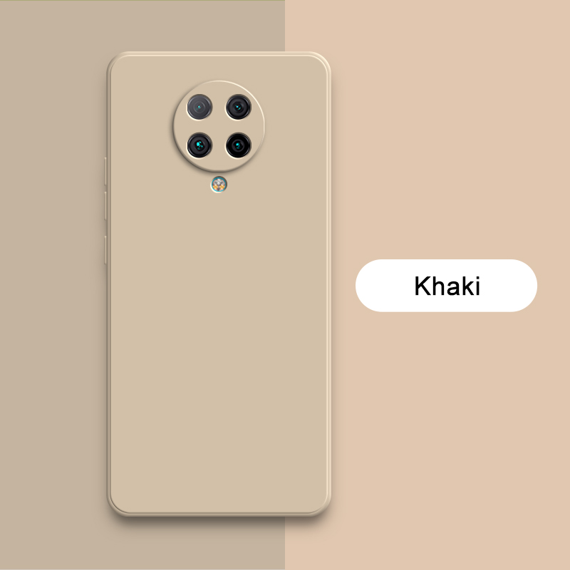 Coque carrée originale en Silicone liquide pour Xiaomi POCO F2 Pro, protection d'objectif d'appareil photo, coque arrière de téléphone souple F2Pro, armure antichoc: Néoprène / Ivoire
