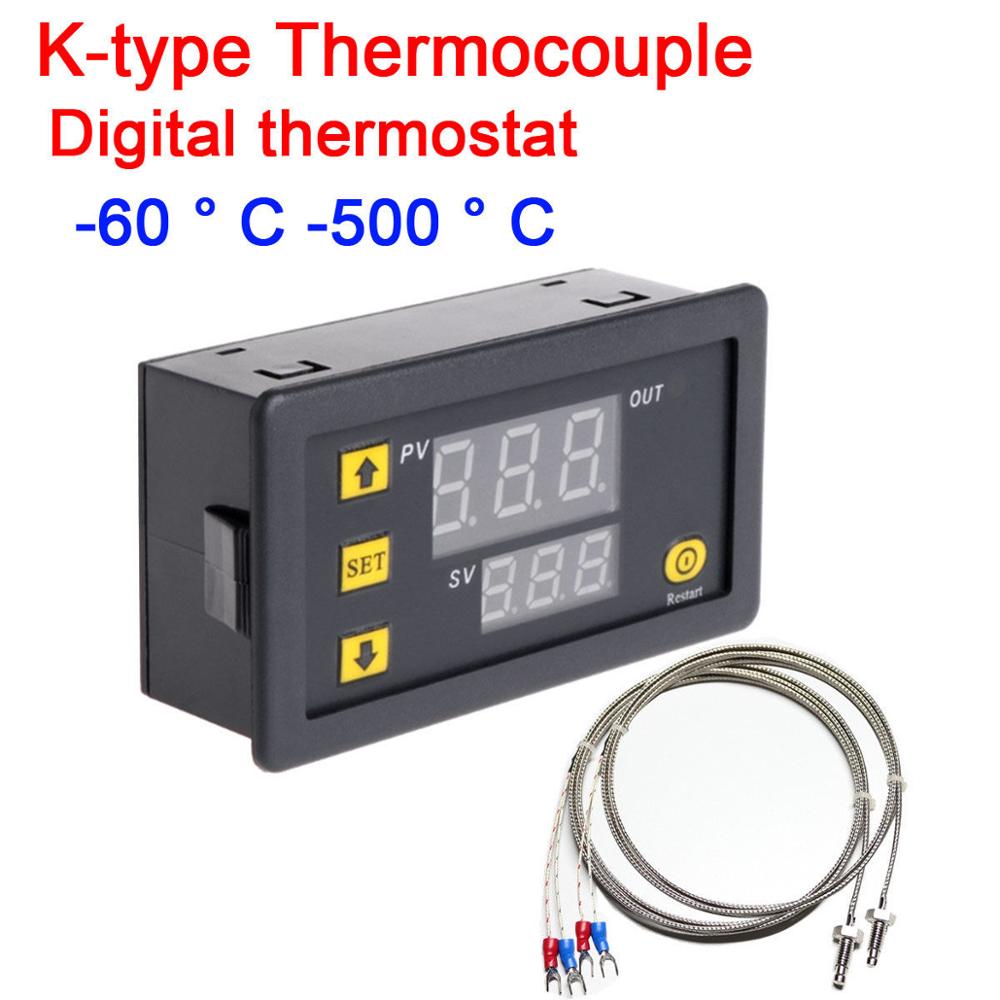 -60 ℃ ~ + 500 ℃ Hoge Temperatuur Thermokoppel Type K Digitale Led Thermostaat Temp Schakelaar Digitale display Controller