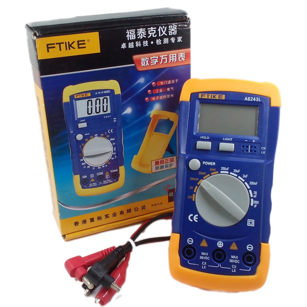Multimeter A6243L 3 1/2 Condensator Meter Spoel Lc Meter 2nF-200uF &amp; 2Mh-20H Compatibel Tester