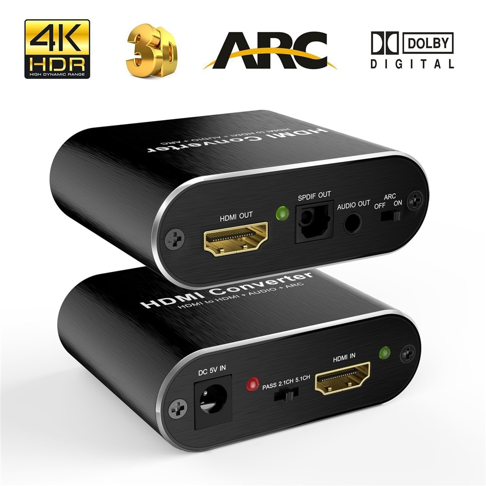 60HZ 4K HDMI audio extractor splitter HDR HDMI ARC HDMI naar toslink audio converter HDR HDMI 1.4V