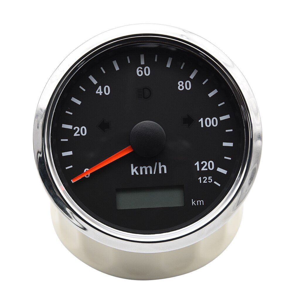 Velocímetro GPS impermeable para motocicleta, velocímetro de 85mm, 125/200 km/h, 160mph, para nieve, ATV, UTV, kilometraje Total ajustable, 12V, 24V, coche marino