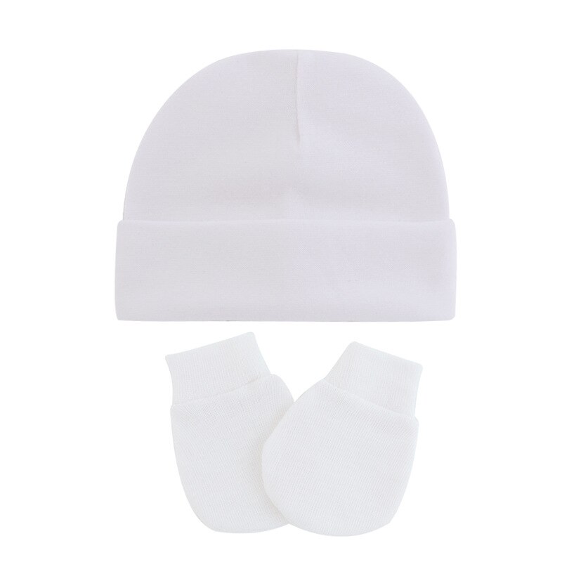 Newborn Winter Hat Gloves Set Boy Girl Warm Cotton Kids Beanies Stuff Children Accessories Baby Bonnet Babies Photography Props: E219591