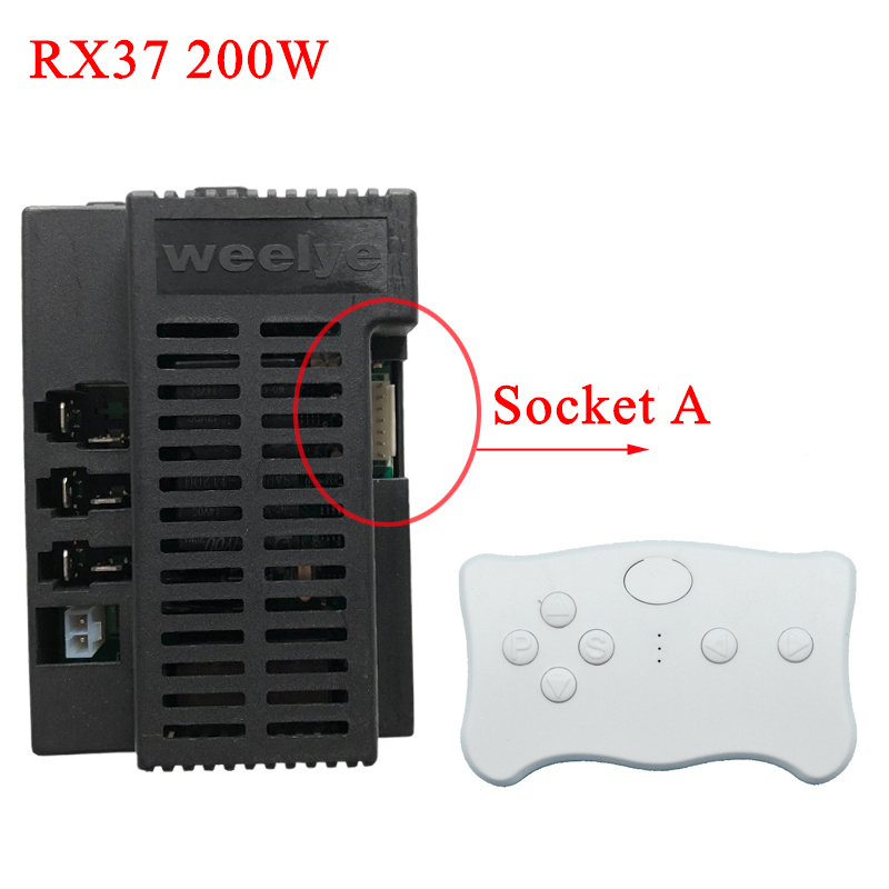 RX37 Kinderen Elektrische Auto Bluetooth Afstandsbediening, high-Power Speelgoed Elektrische Auto 2.4G Controller Met Gladde Start Functie: 12V RX37 A set