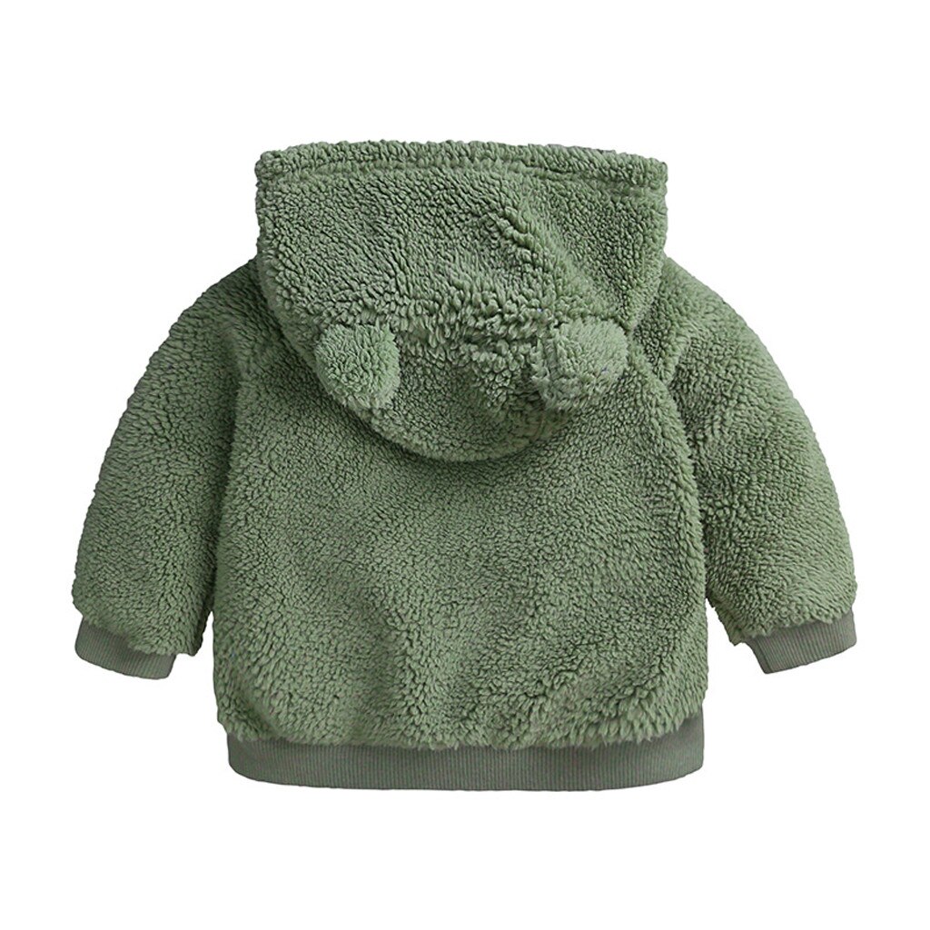 Cartoon Bear Warm Infant Baby Boys Girls Letter Print Coat Long Sleeve Hooded Toddler Kid Casual Winter Snowsuit Clothes