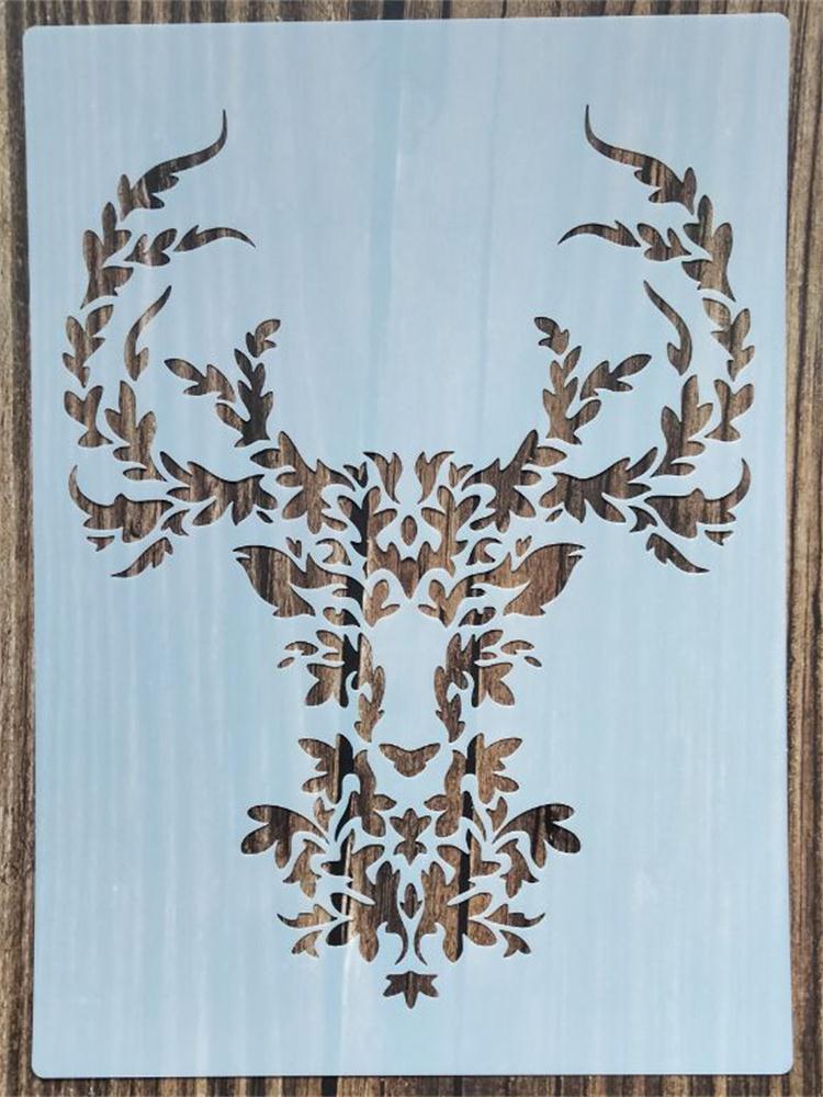 Pochoir loup pour meubles, 21x29Cm, 1 pièce, peinture murale, décoration, superposition plastique, bricolage, coloration, gaufrage, scrapbooking: h6