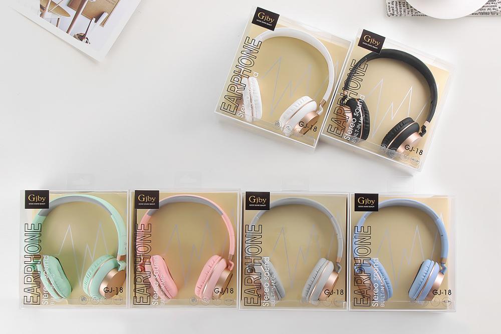Luxe hoofdband bedrade hoofdtelefoon met microfoon draagbare opvouwbare on-ear hoofdtelefoon met microfoon voor telefoons xiaomi pc  mp3 meisjes