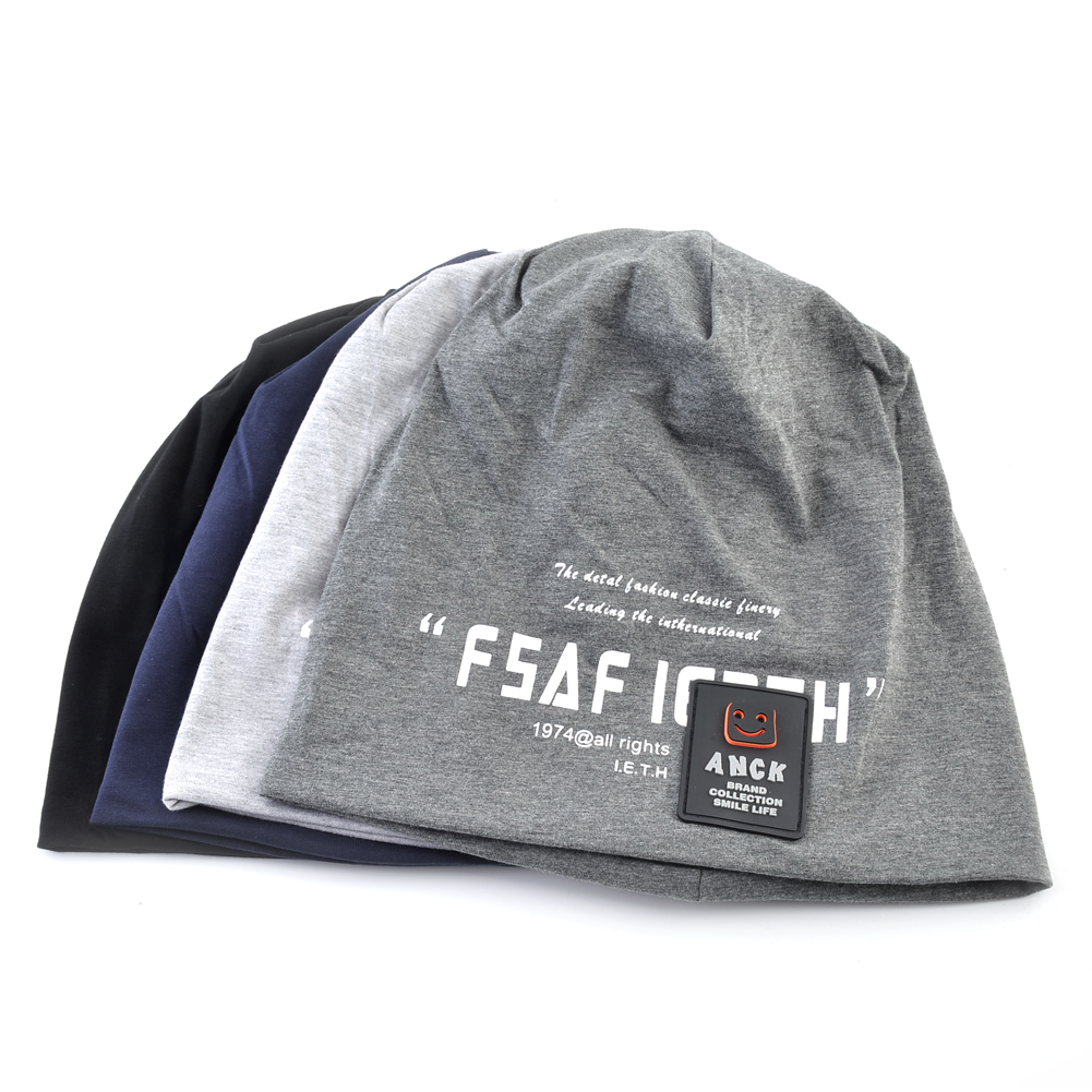 Mannen Beanie Hoeden Herfst Outdoor Dunne Casual Skullies Mutsen Afdrukken Letters Streetwear Hip Hop Motorkap Gorras Mannen Lente Hoed