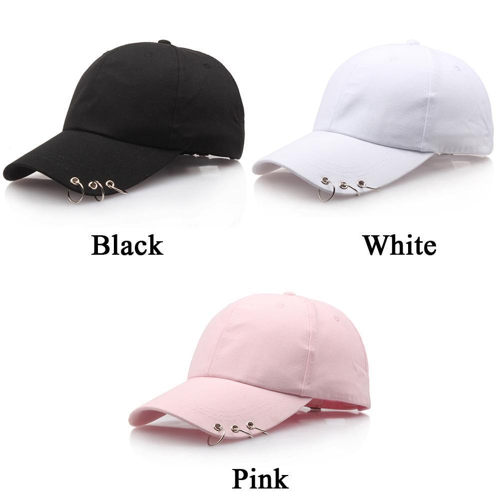 Männer Frauen Baseball Kappe Einstellbar Lässig Hip-Hop-Hut Baseball Caps Schwarz Rosa Weiß