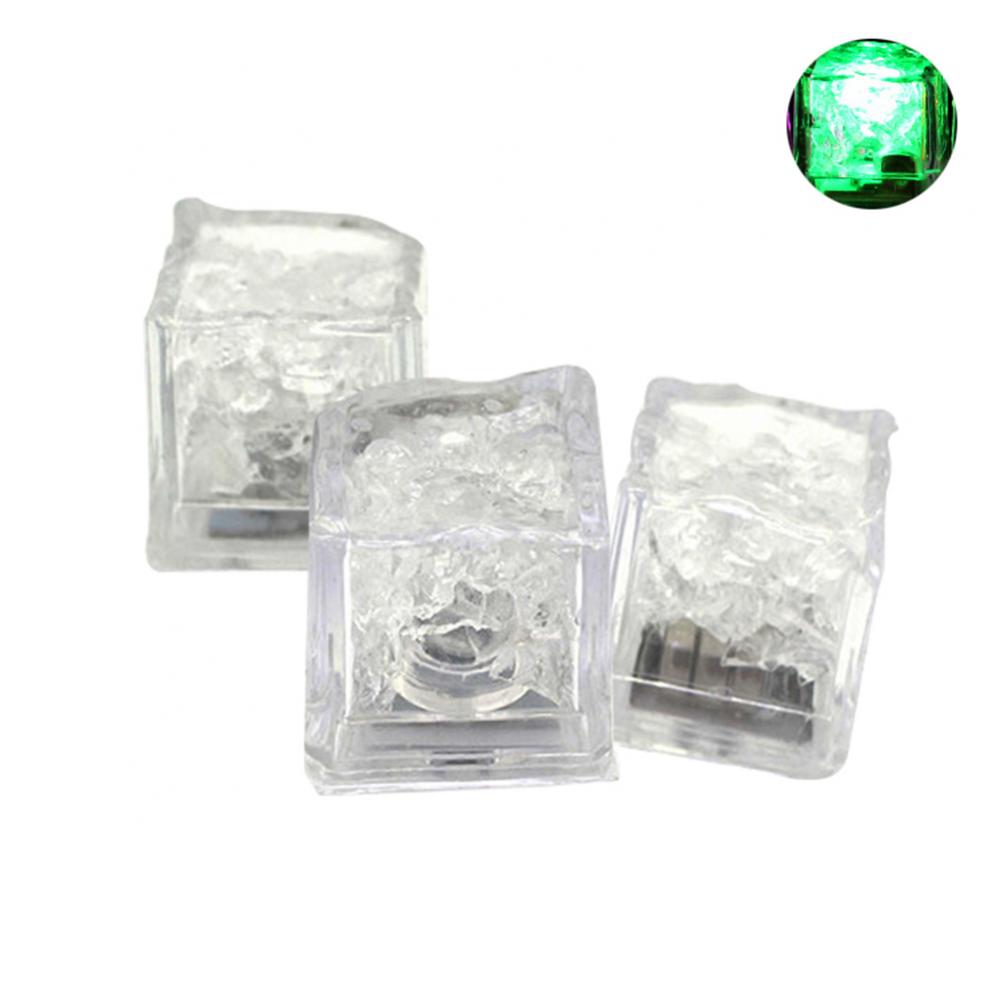 Luz LED para cubos de hielo, lámpara de noche luminosa para , Bar, boda, decoración de taza, 80%, 3 uds.: Green