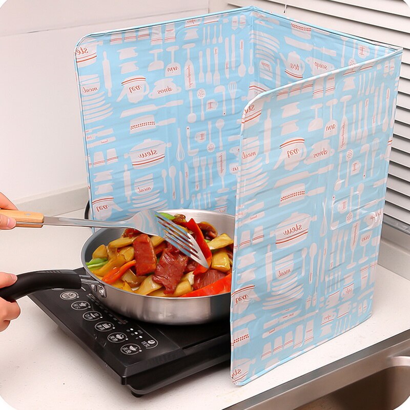 Feuille huile déflecteur aluminium bloc Cactus imprimé huile plaque barrière poêle cuisson isolation thermique Anti-éclaboussures cuisine outil: 3