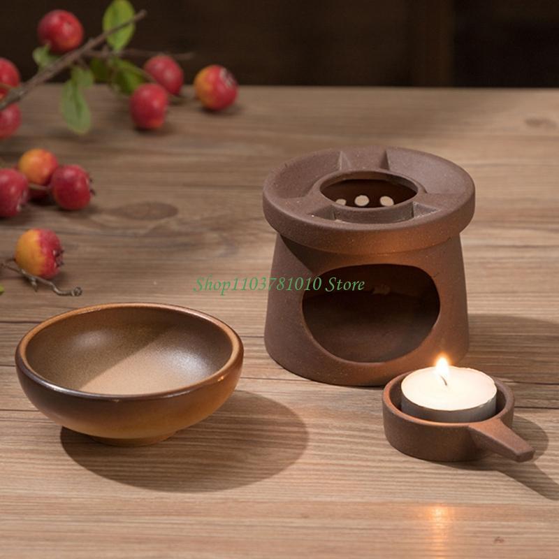 U55D Ceramics Essential Oil Burners Wax Melt Warmer Aromas Diffuser and Tealight Spoon Set for Home and Office Use