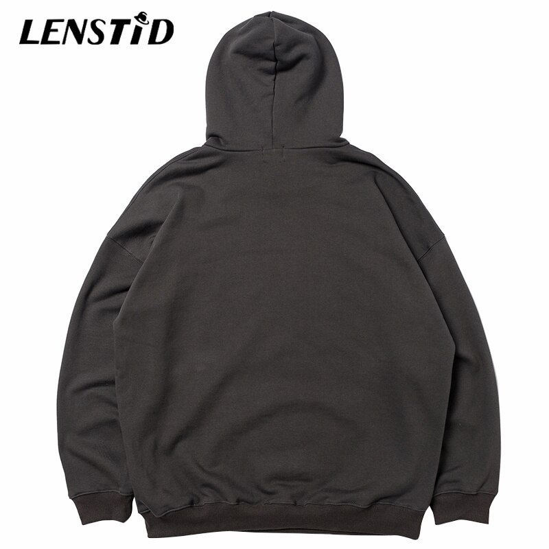 LENSTID Hip Hop Lightning Hoodie Pullover Hoodies Men Autumn Winter Fleece Streetwear Harajuku Cotton Hipster Sweatshirts