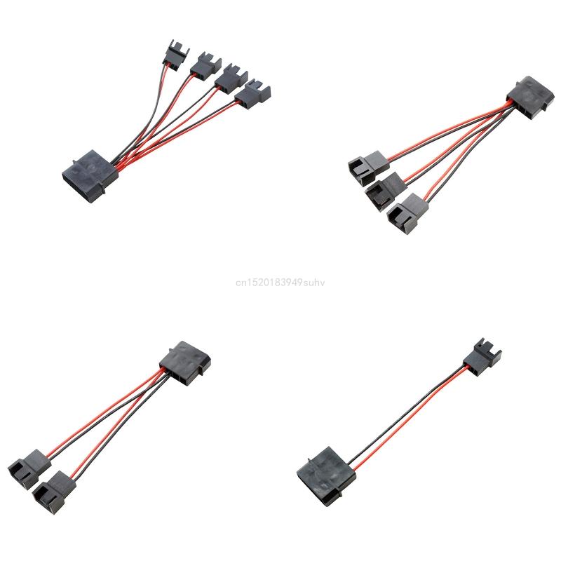 IDE 4Stift Stecker Molex auf kleine 4Stift Buchse Y Splitter Adapter Diskettenlaufwerk Netzteil Kabel Konverter für Gehäuselüfter