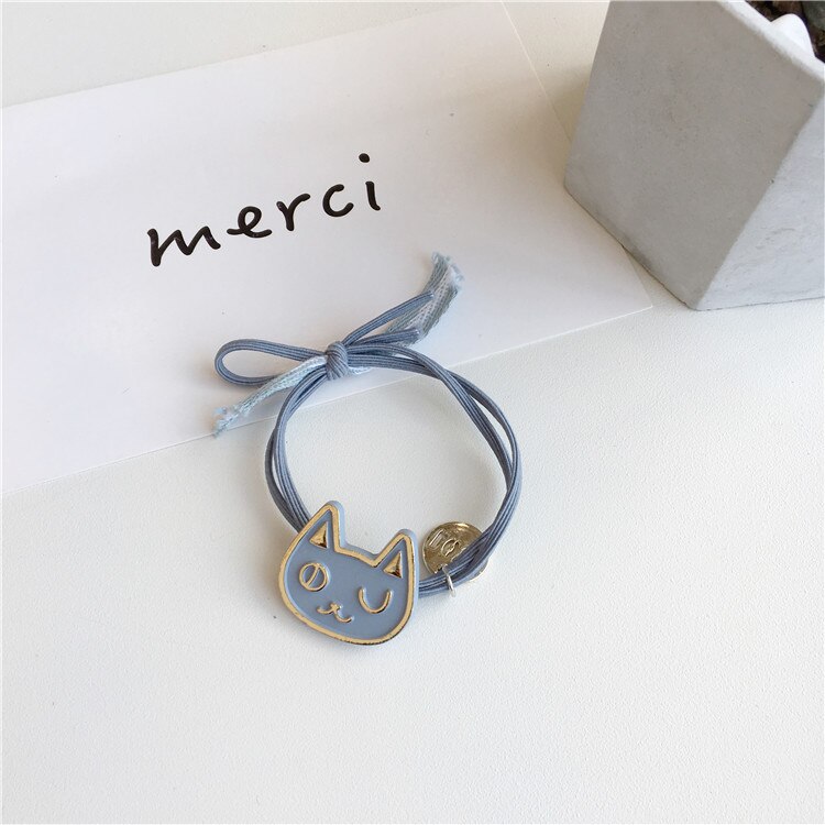 Mode Meisjes Cartoon Kat Haar Clip Zoete Hoofddeksels Haar Ornament Baby Haarspelden Haarspeldjes BB Clip Hoofdband Tiara Haaraccessoires: blue rope