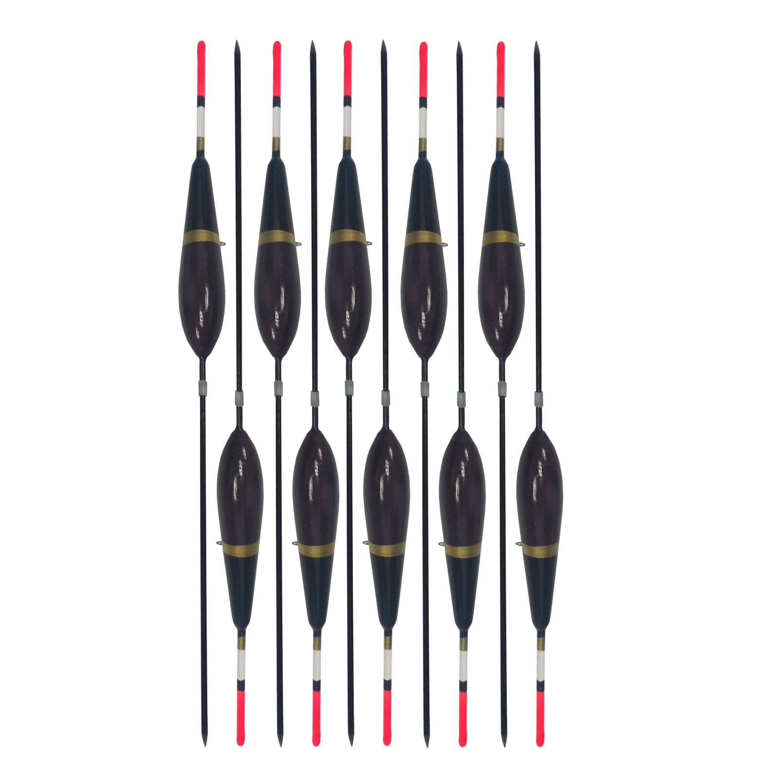 Flotadores de corcho de pesca, antena Balsa de madera dura de 1g, cola larga, Vertical, 18,5 cm/7,28 pulgadas, 10 Uds.