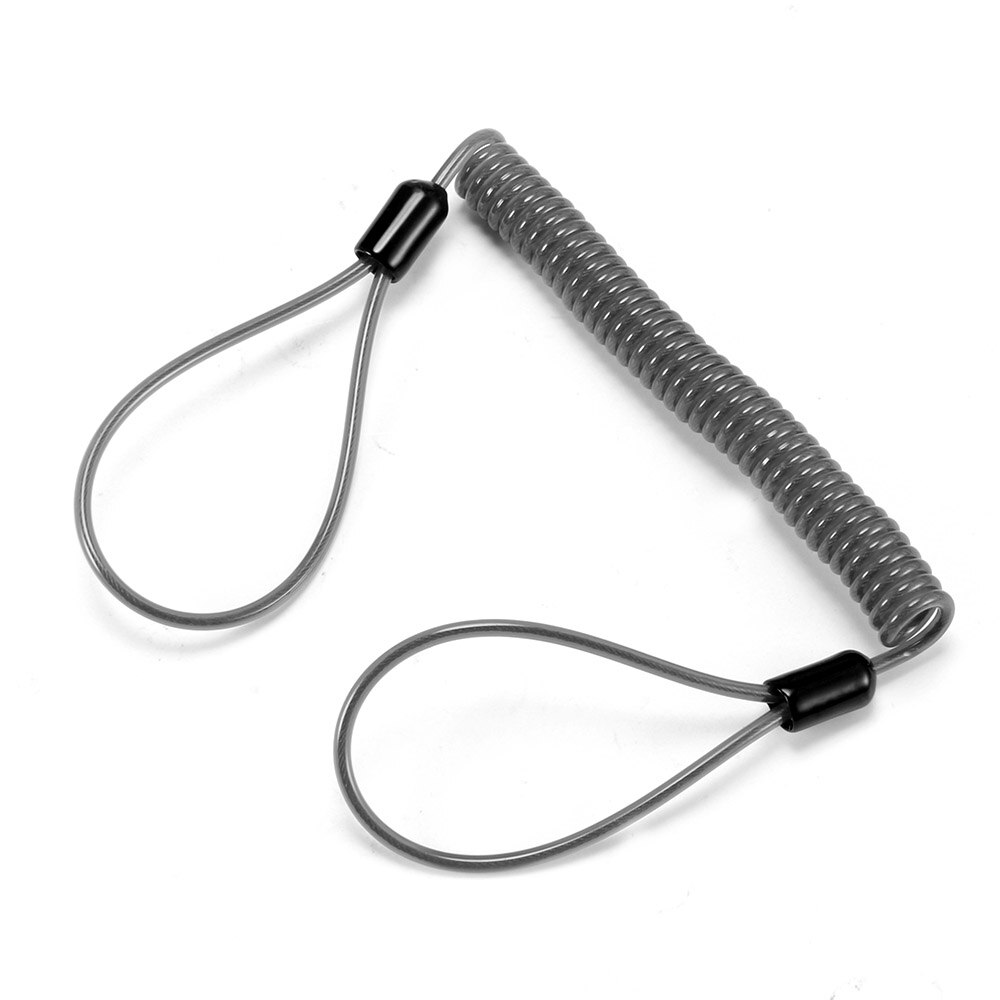 Cuerda de advertencia antirrobo para motocicleta, bloqueo de disco de 1,5 metros, alarma de seguridad, freno de disco de rueda, recordatorio de bolsa: Black