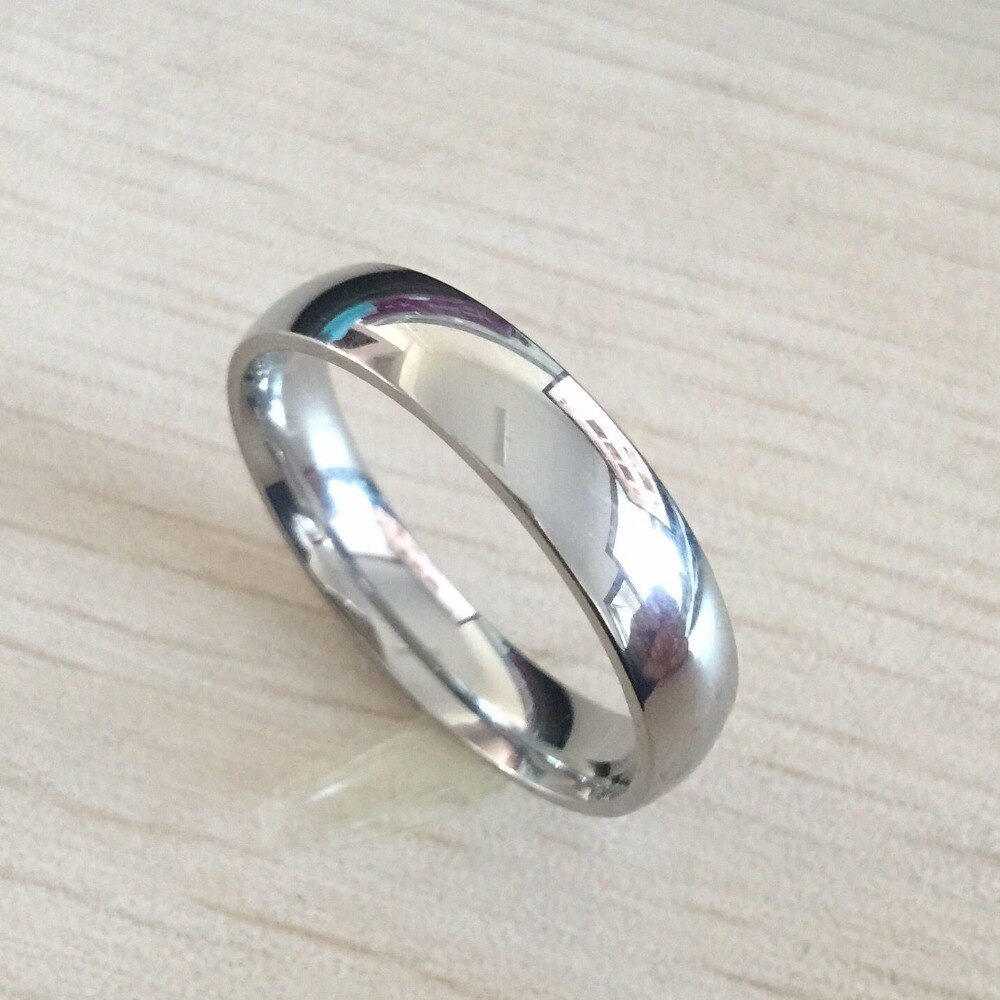 Classic male Real white Gold Color 6mm Titanium Steel Women Men Wedding Ring Top Do not fade Lovers Wedding Jewelry
