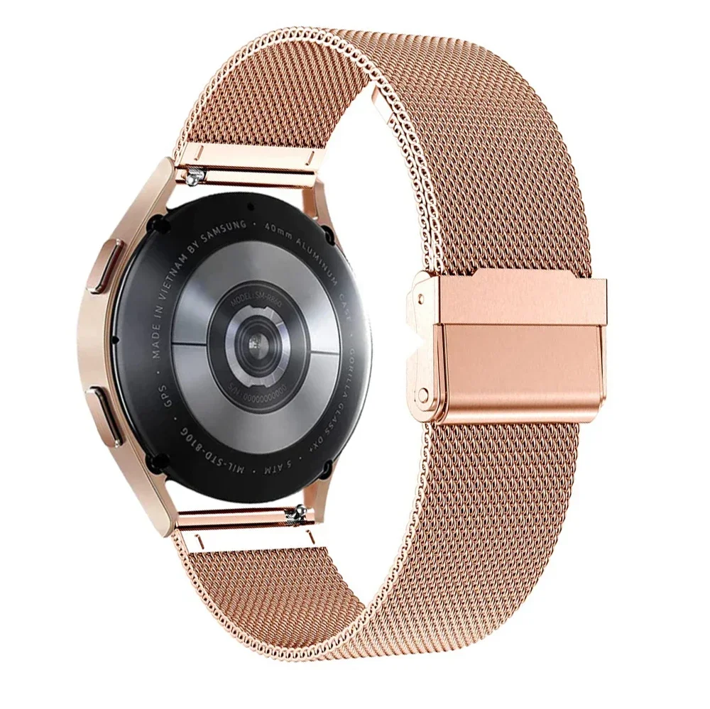 20mm 22mm Replace Strap for Amazfit Bip 6 5 4 Metal Band for Amazfit BALANCE/Active2/GTR/GTS Milanese Stainless Steel Bracelets: GREEN BLUE / 20mm