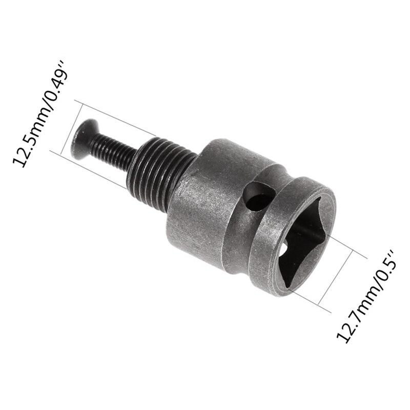 1/2inch Drill Chuck Adaptor For Impact Wrench Conversion 1/2-20Unf With 1 Pc Screw