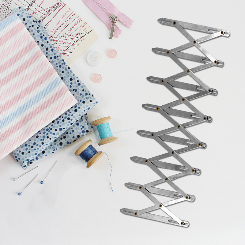 Buttonhole Spacer Expanding Crafting Guide Rule Sewing Gauge Equidistant Measuring Marking Tool for Grommet Button Holes
