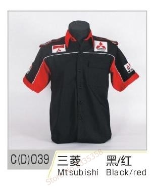 F1 F1 Suits Motorfiets F1 Suits Auto Reparatie Mitsubishi Shirts Mannelijke Toevallige Borduren Shirts