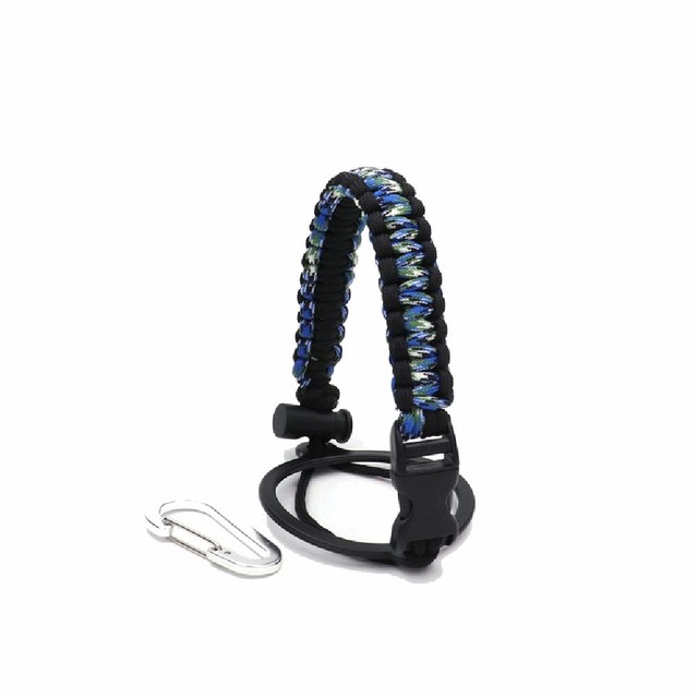 Vattenflaska säkerhetsrep handtag hydroflask paracord rembärare för hydroflaska bred mun flaskor kopp utomhus vandringsredskap: 6