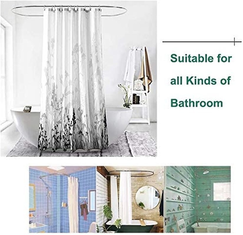 Decorazioni per il bagno Set di tende per doccia impermeabili coprisedile per wc tappetino da bagno antiscivolo tappeto tappeto poliestere lavabile