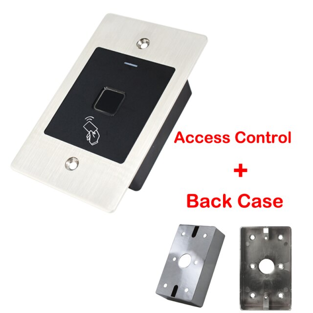Waterproof Metal Embedded Access Control Machine 1000 User 125KHZ Induction Fingerprint Access Control System with WG 26 Output: AC and back case