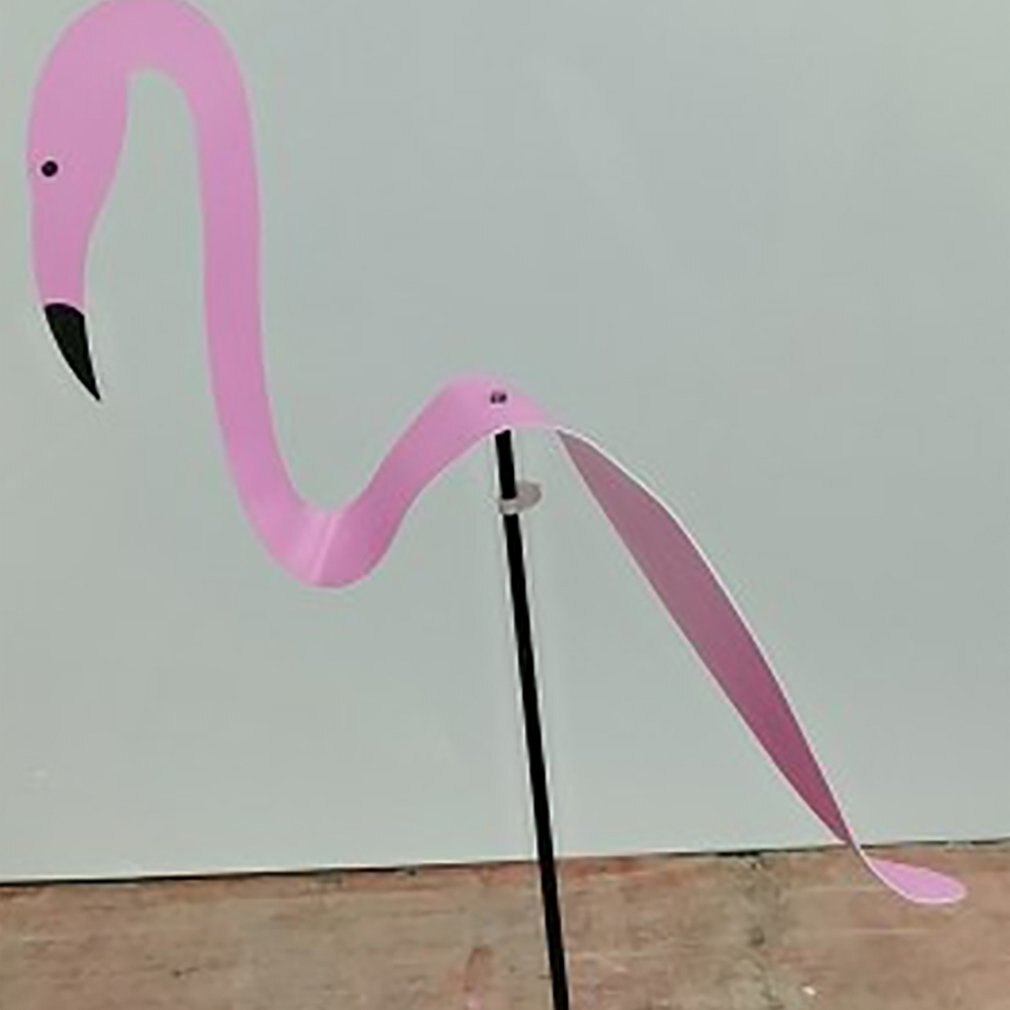 Flamenco rosa para decoración del hogar y jardín, pájaro mágico giratorio dinámico único