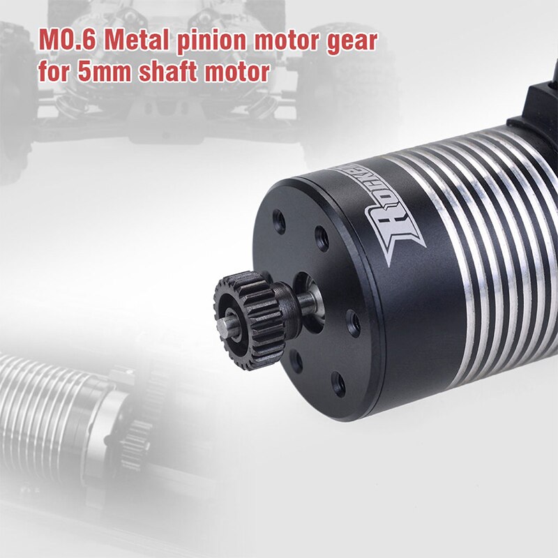 Överträffa-hobby  m0.6 5mm 17t 18t 19t 20t 21t 22t 24t 26t 28t 30t stål metall pinjong motor växel för 1/10 rc modeller bilmotor