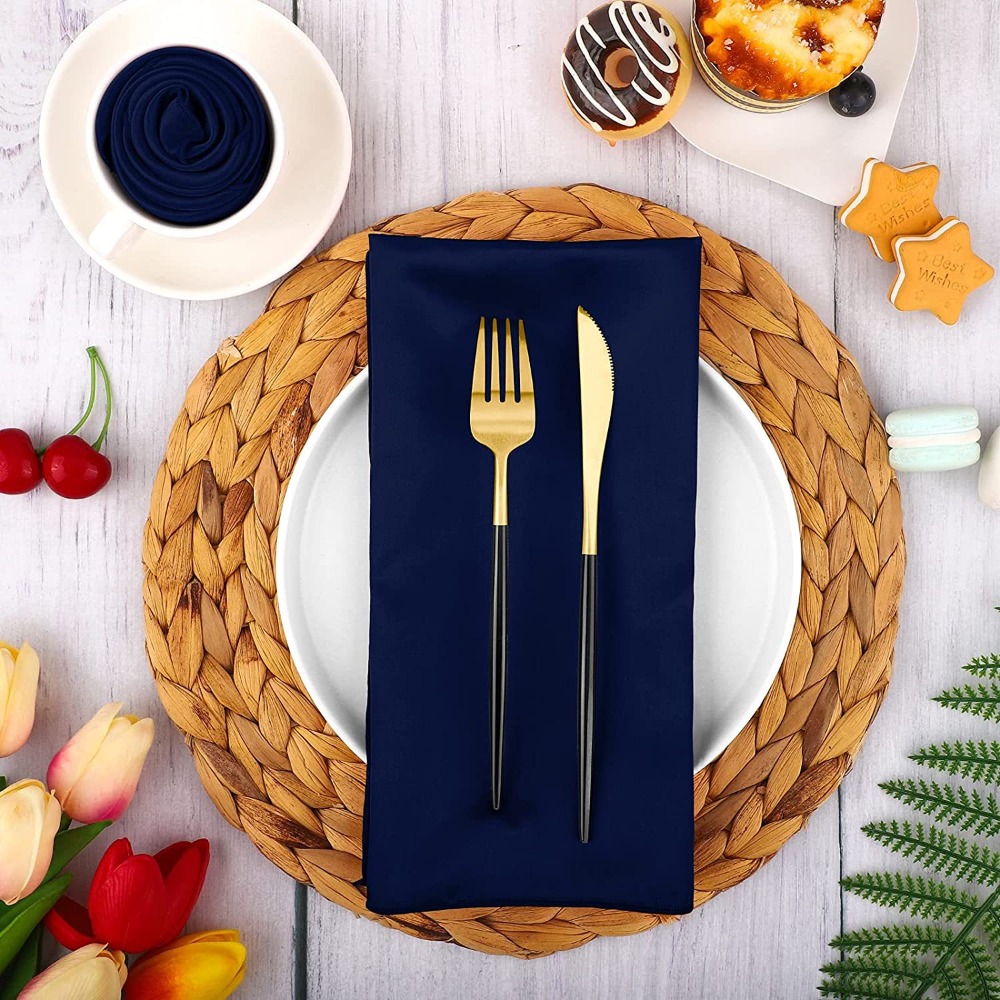 10 stuks bruiloftsdecoratie 30 x 30cm satijnen servetten, zachte herbruikbare dinerservetten, wasbare tafelservetten, hotel