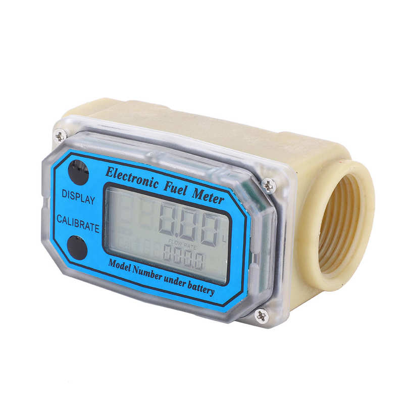 Flowmeter Mini Digitale Turbine Flowmeter Diesel Fuel Flow Meter 15-120L/Min 1 Npt Water Flow Meter Benzine Meten Toegang
