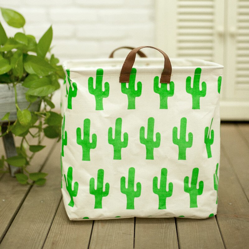 Organiseur de rangement nordique pour linge, grand espace, poignée pliable, panier à linge