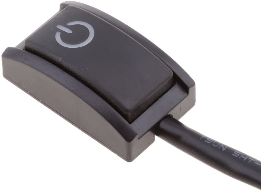 12V 200mA negro sobre/Off botón Auto Interior Dash 2 uds