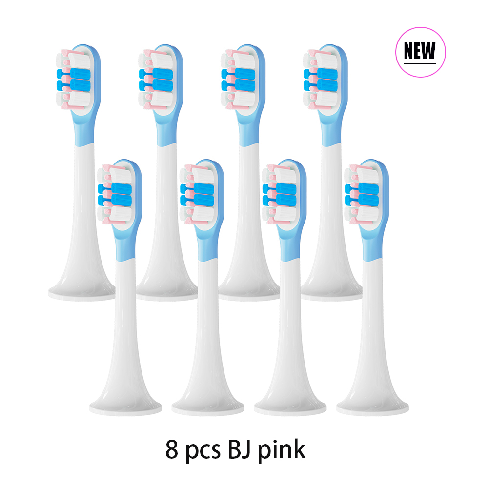 Cabezales de repuesto para cepillo de dientes eléctrico Xiaomi Mijia T300 T500, boquillas con cubierta antipolvo y embalaje al vacío recambios cepillos dientes oral: Azul cielo