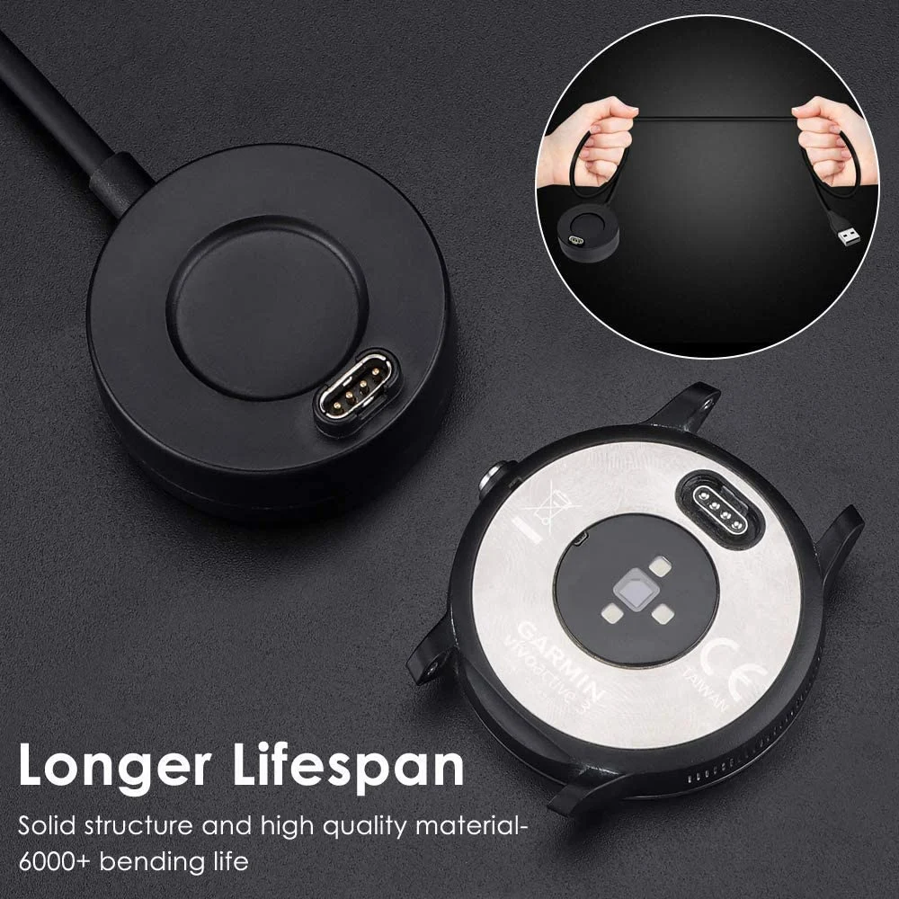 Charger Dock voor Garmin Vivoactive 3 4 4S/Fenix 5 5S 5X 6 6S 6X / Venu 2 2S Sq USB Oplaadkabel Stand Station Datum Syn