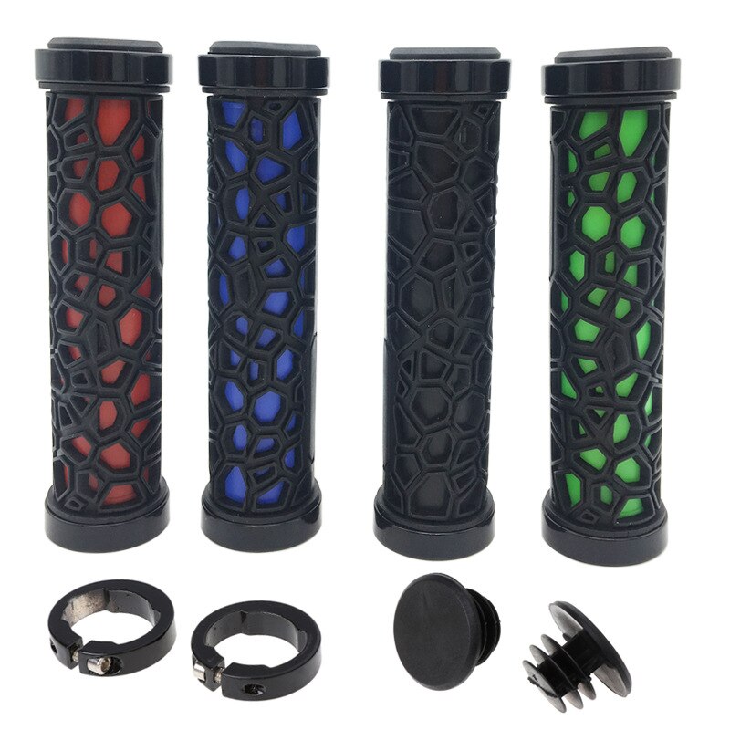 Dual Lock-On Bike Grips Fietsstuur Grips Voor Mountain Fiets Stuur Mtb Locking Uiteinden Fixie Bmx