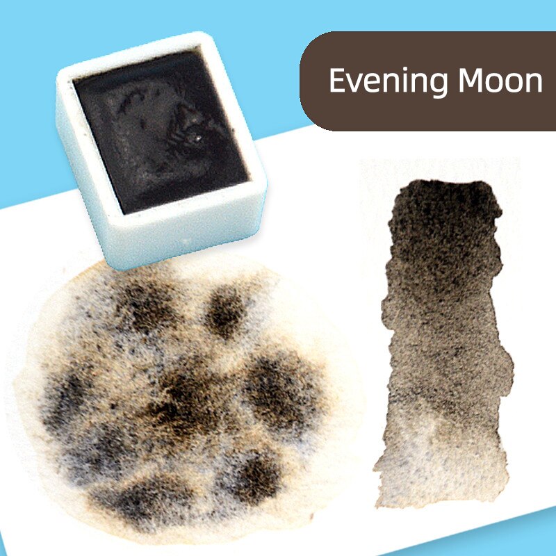 Super Vision Gelaagde Aquarel Pigment, Water Kleur Verf, Half Koekenpan Voor Tekening Verf, aquarel Aquarellen Art Leveranciers: Evening moon
