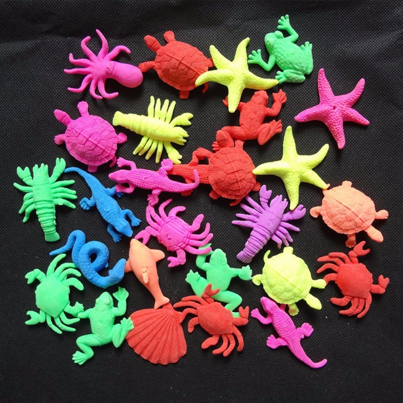 5PCS Novelty water grow up ocean animal rose flower fish for child educational toys kids immagination toys