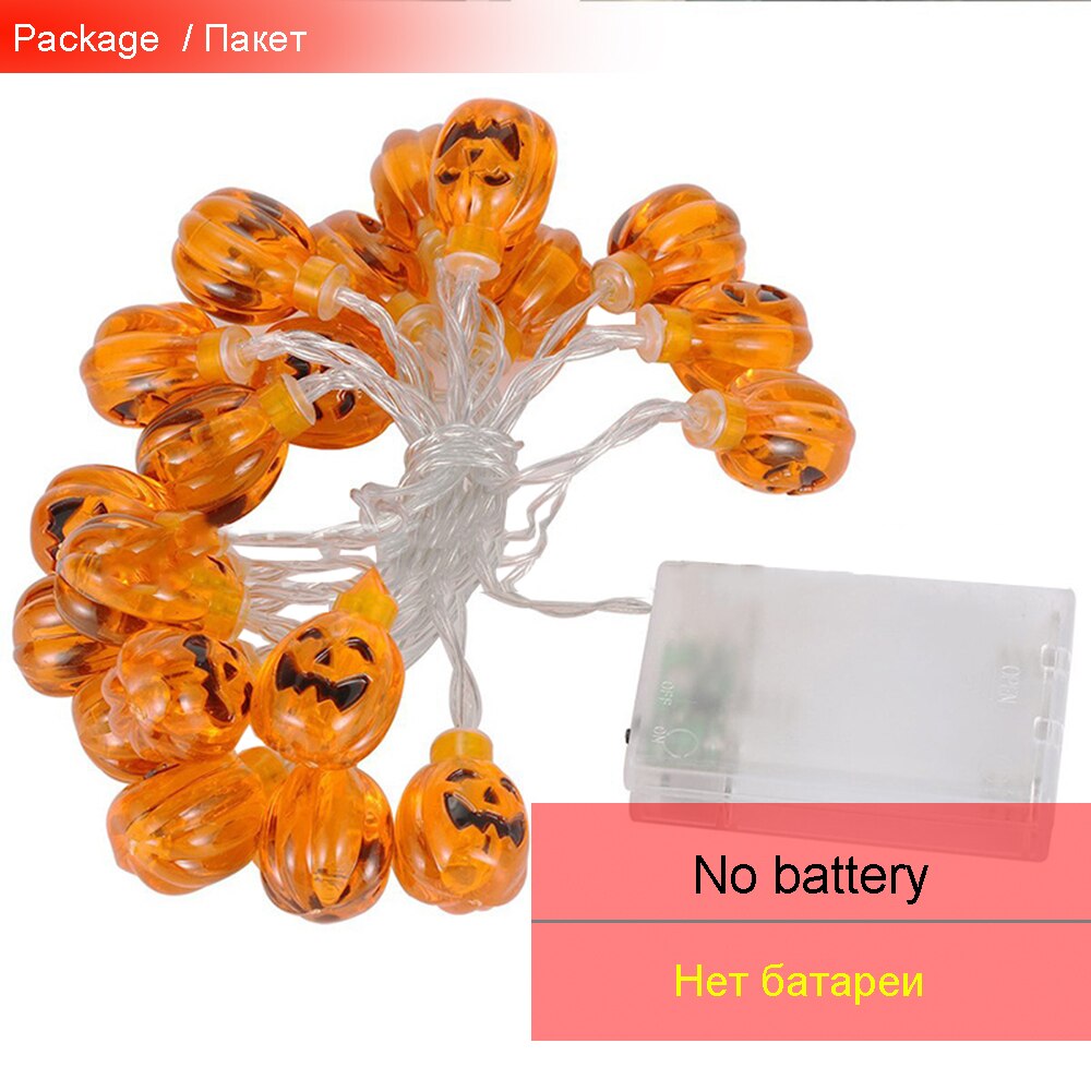 10-20 led-lampjes pompoen halloween led-lichtsnoer slingers 1m 2m nachtlampje warm wit op batterijen feeën tr