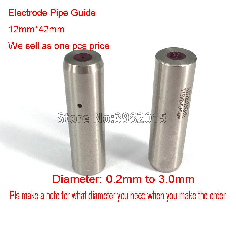 WEDM Ceramic Ruby Electrode Tube Pipe Guide OD12*42mm 0.20 to 3.0mm for WEDM Drilling Hole Machine