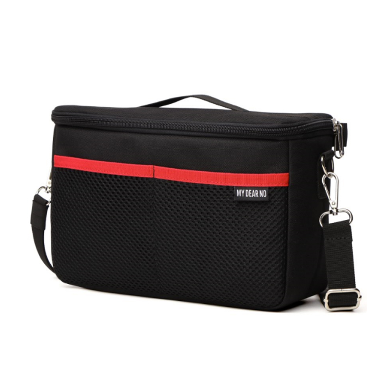 Cloison DSLR noire sac photo rembourré séparateur de boîtier étanche intégré sac photo pour Nikon pour objectif Canon