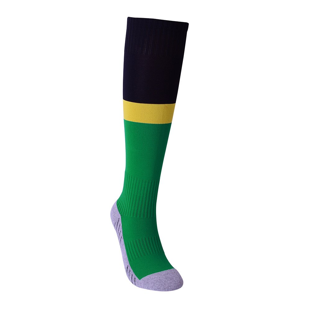 Høye elastiske sokker absorberende ungdomsfotballsokker leggbeskyttelse fotballsokker sport snowboard sykling ski fotballsokker