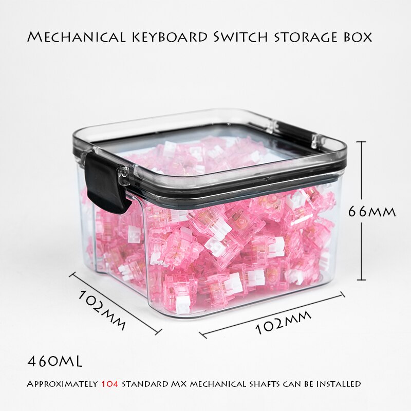 Mechanical Keyboard Switch Lock Storage Box Transparent Anti-corrosion And Moisture-proof DIY Stackable -swappable Sealed Can