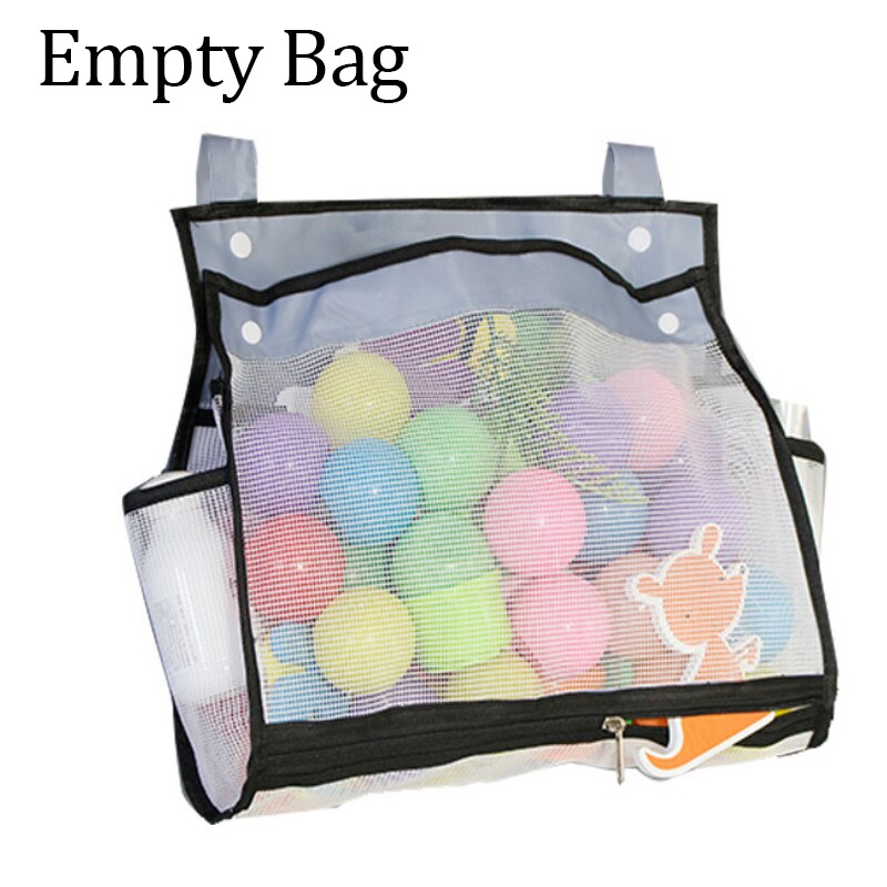 Opknoping Bad Toy Organizer, Extra Grote Opening Badkamer Speelgoed Houder, Grote Capaciteit Bottom Rits Bad Speelgoed Opbergtas: Gray Empty Bag